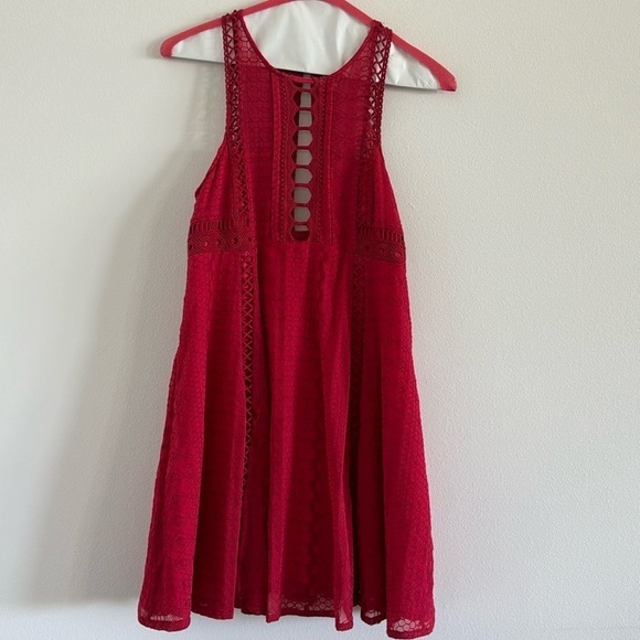 Free People Wherever You Go Lace Mini Dress Size 0 - Picture 3 of 7